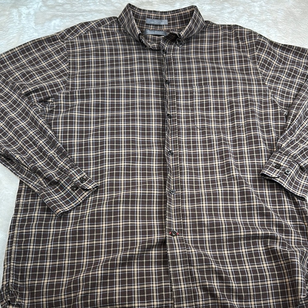 Daniel Cremieux Casual Black and Brown Button Down Shirt - Picture 3 of 7